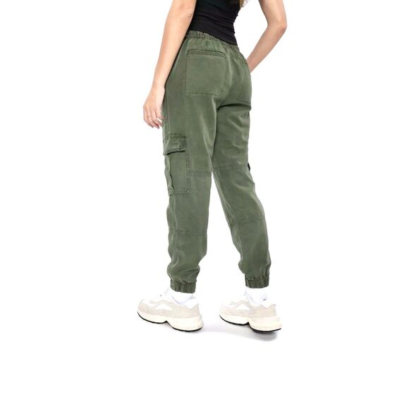 Olive Green Lightweight Cargo Pants, Size: L - Picture 2 of 7